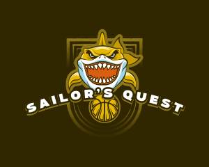 Basketball Varsity Shark logo design