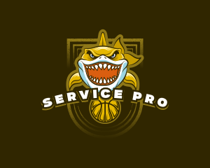 Basketball Varsity Shark logo design