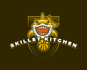 Basketball Varsity Shark logo design