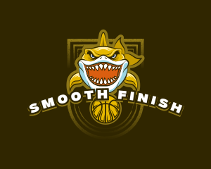 Basketball Varsity Shark logo design