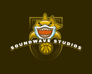 Basketball Varsity Shark logo design