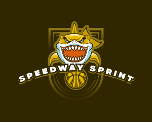 Basketball Varsity Shark logo design