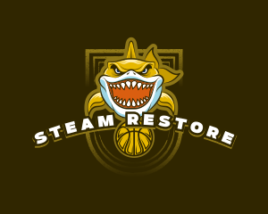 Basketball Varsity Shark logo design