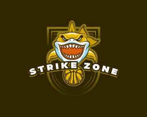 Basketball Varsity Shark logo design