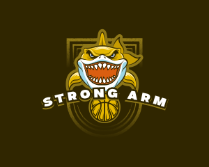 Basketball Varsity Shark logo design