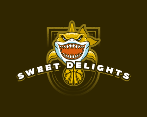 Basketball Varsity Shark logo design