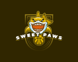 Basketball Varsity Shark logo design