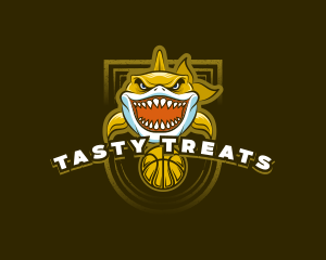 Basketball Varsity Shark logo design