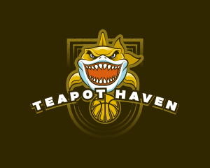 Basketball Varsity Shark logo design