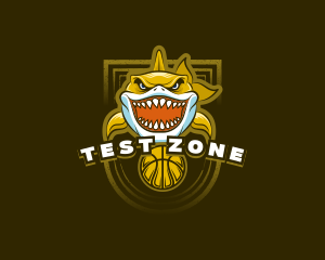 Basketball Varsity Shark logo design