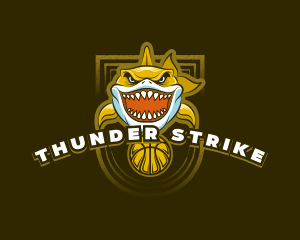 Basketball Varsity Shark logo design