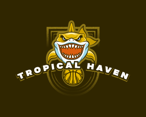 Basketball Varsity Shark logo design