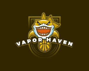 Basketball Varsity Shark logo design