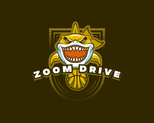 Basketball Varsity Shark logo design