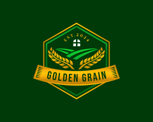 Wheat Grain Agriculture logo design