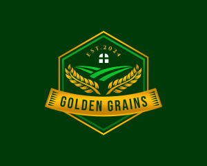 Wheat Grain Agriculture logo design