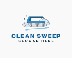 Housekeeping Brush Cleaning logo design