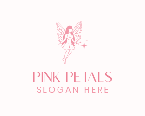 Pink Fairy Woman logo design