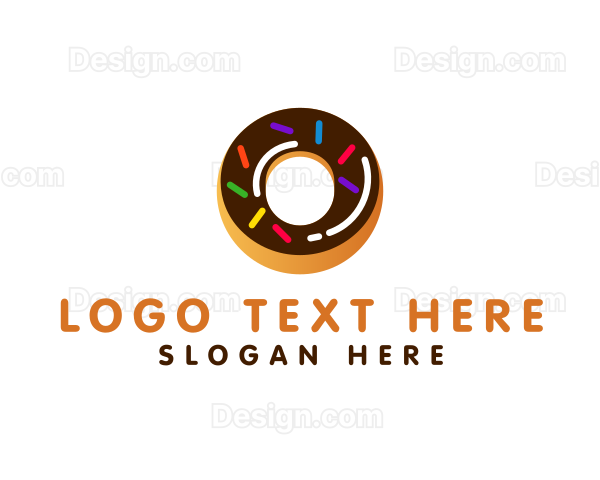 Donut Pastry Letter O Logo