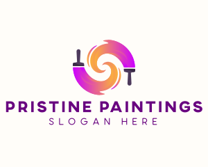 Brush Paint Hardware logo design