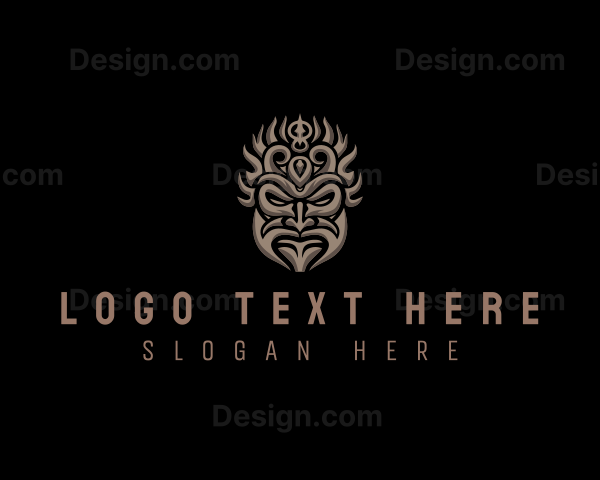 Decorative Tribal Mask Logo