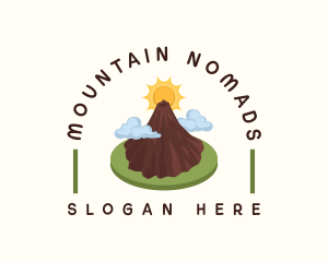 Nature Volcano Mountain logo design