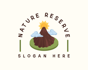 Nature Volcano Mountain logo design