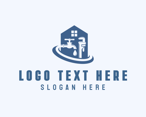 Pipe Wrench Faucet Plumber logo