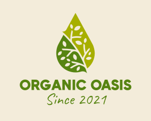 Green Organic Oil  logo design