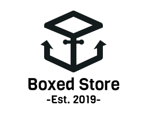 Anchor Cube Box logo design