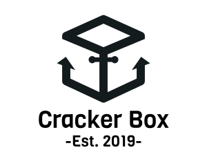 Anchor Cube Box logo design