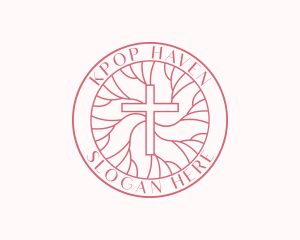 Parish Worship Cross logo design