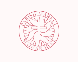 Parish Worship Cross logo design