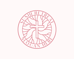 Parish Worship Cross logo design