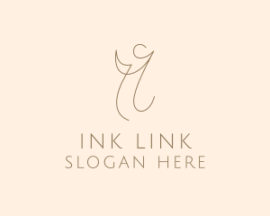 Startup Cursive Letter I logo design