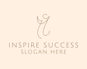 Startup Cursive Letter I logo design