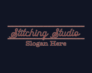 Festive Embroidery Wordmark logo design