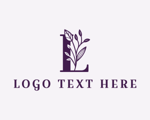 Natural Plant Letter L logo