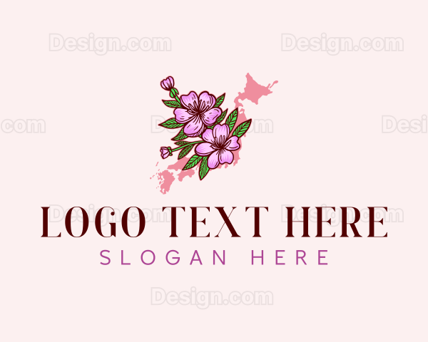 Japan Flower Blossom Logo