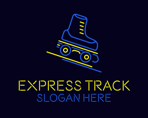 Neon Skate Track logo design