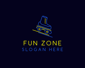 Neon Skate Track logo design