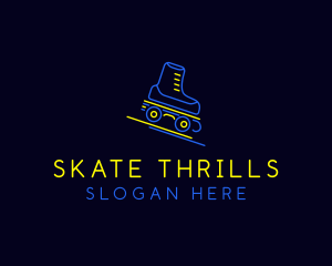 Neon Skate Track logo design