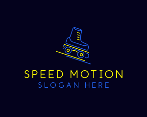 Neon Skate Track logo design