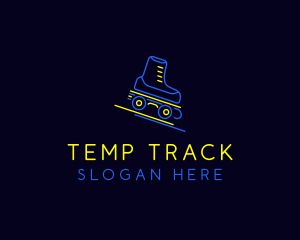 Neon Skate Track logo design