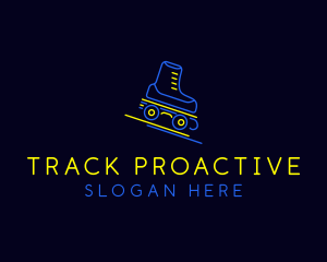 Neon Skate Track logo design