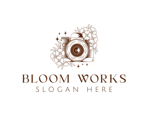 Floral Camera Film Studio logo design