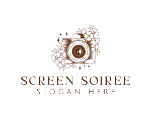 Floral Camera Film Studio logo design