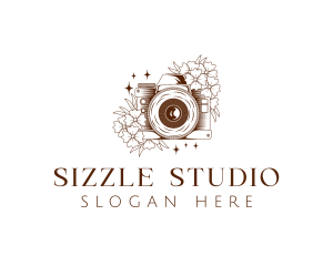 Floral Camera Film Studio logo design