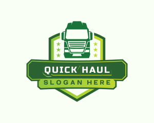 Logistics Truck Transport logo design