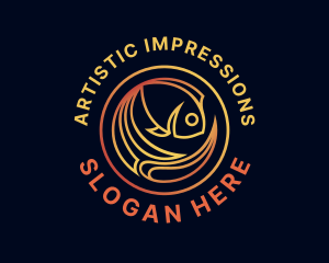 Fish Marine Aquarium logo design